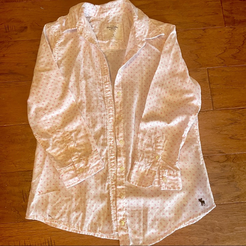 Abercrombie button down long sleeve shirt medium